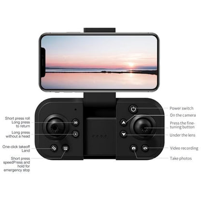 Drone with Camera for Adults & Beginners, FPV Foldable Drone with Brushless Motor, Mini RC Quadcopter for Teen Beginners, Optical Flow Hover, 2 Batteries