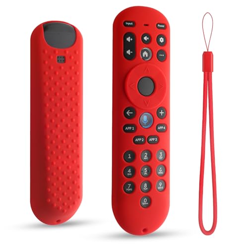 Silicone Cover for Xumo TV Remote Control RC3401/PR1,Anti Slip Sleeve Case for Pioneer Xfinity Spectrum Element Remote with Lanyard(Red) - color: Red