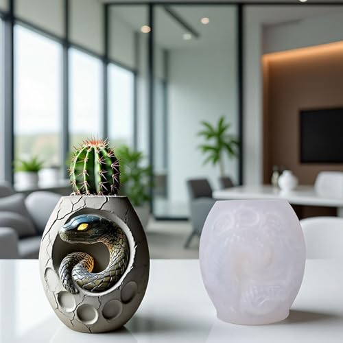 Snake Egg Epoxy Resin Molds Silicone, Animal Planters Candle Molds - color: Snake Egg Resin Mold