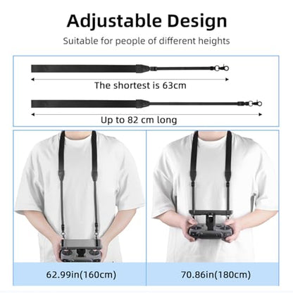 Drone Remote Controller Lanyard | Universal Fit for RC RC2 RC Pro Series & Mini 4 Pro Air 3 3, Adjustable Nylon Strap with Soft Silicone Gaskets