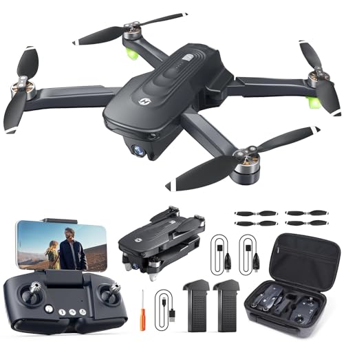 Holy Stone HS175D GPS Drone with 4K Camera for Adults, Under 249g, Foldable RC Quadcopter with Auto Return, 46 Mins Long Flight, Follow Me, Brushless Motor, Circle Fly, Waypoint Fly, Altitude Hold - color: Black