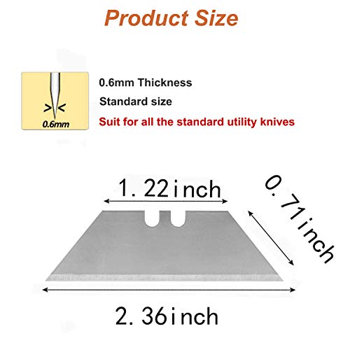 Vickay 90 Pack Utility Knife Blades, SK5 Box Cutter Blades, Razor Blades - color: Silver, size: 90 Pack