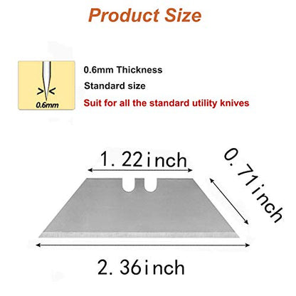 Vickay 90 Pack Utility Knife Blades, SK5 Box Cutter Blades, Razor Blades - color: Silver, size: 90 Pack