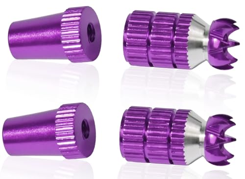 2pcs RC M3 Transmitter Stick Ends Controller Thumb Rocker for Futaba - color: Purple