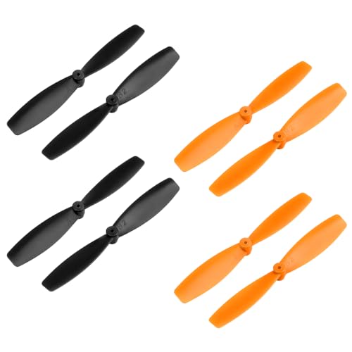 4 Pair Mini Propellers, 55mm 2-Vane, CW & CCW, Black & Orange - color: 4 Pair (Black & Orange)