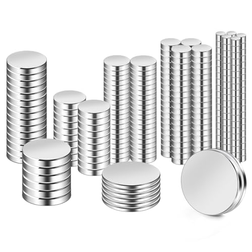 rhinocats Small Strong Magnets, 269Pcs Mini Round Refrigerator Magnets for 3D Printings, Office, Hobbies, Crafts and Science - size: mixed 269Packs