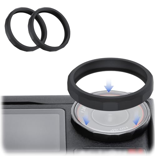 JJC 2Pcs Lens Silicon Ring for DJI Osmo Action 5 Pro 4 3 & Xtra Edge Pro - color: 2Pcs Silicone Lens Protective Ring