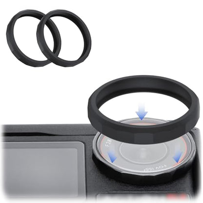JJC 2Pcs Lens Silicon Ring for DJI Osmo Action 5 Pro 4 3 & Xtra Edge Pro - color: 2Pcs Silicone Lens Protective Ring