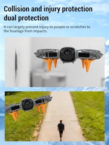 4-Pack Drone Landing Gear for DJI Neo 2, Lightweight Extension Legs Anti-Scratch Protector Bracket, Shockproof Plastic for DJI Neo Drone Accessories (Orange)