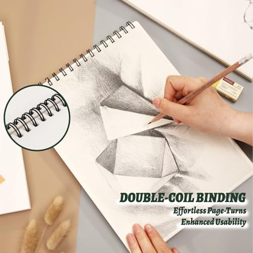 Spiral Art Creation Sketchbook Drawing Paper Notebook Pads for Kids Drawing