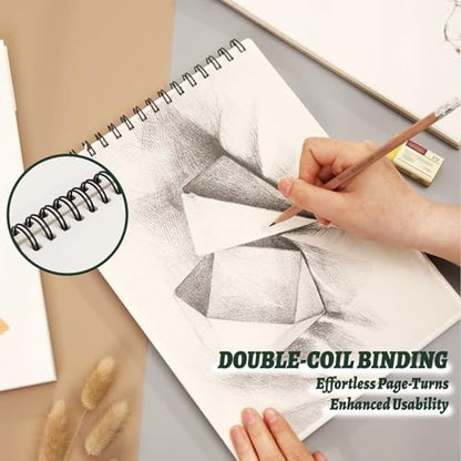 Spiral Art Creation Sketchbook Drawing Paper Notebook Pads for Kids Drawing