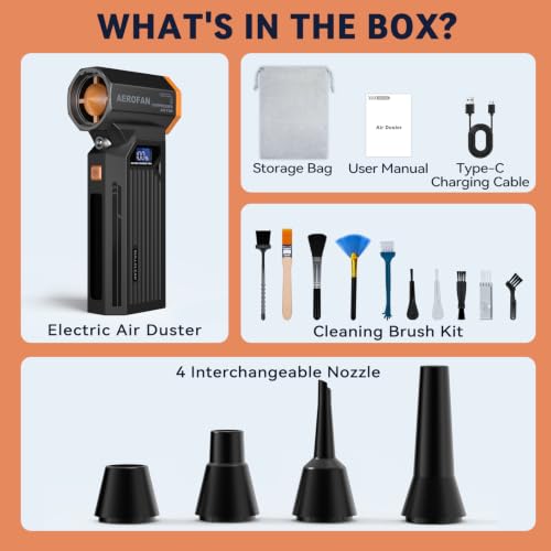 Electric Air Duster - 150000RPM Rechargeable Cordless Compressed Air Duster