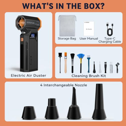 Electric Air Duster - 150000RPM Rechargeable Cordless Compressed Air Duster