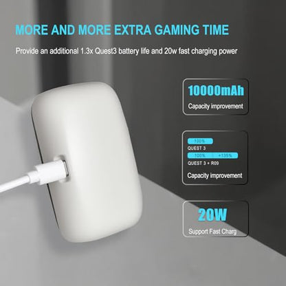10000mAh Battery for BOBO VR S3 Pro and E3 Pro Replacement for B100 Hot-Swap Battery Accessories,Magnetic Connectors