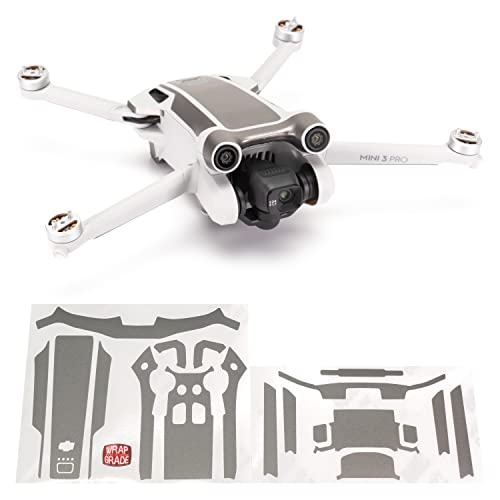 WRAPGRADE Skin Stickers Compatible with DJI Mini 3 Pro | Accent Color (Titanium) - color: Titanium