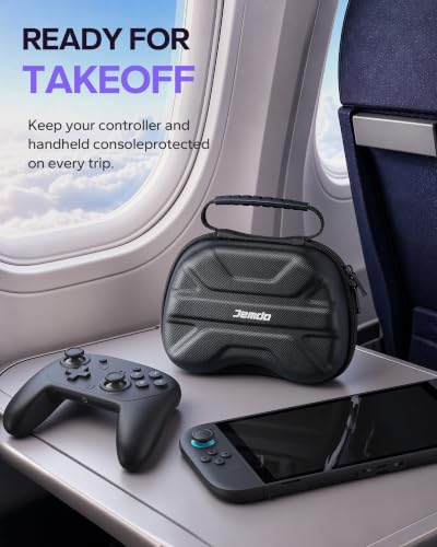 JEMDO Hard EVA Travel Controller Carrying Case for NS2 Pro, PS5/Xbox, Black - color: Black