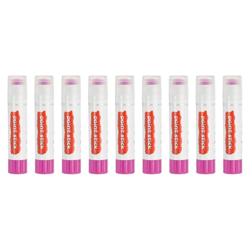 PATIKIL Solid Tempera Paints, 9 Pcs Washable Quick Drying Paint Sticks Paint Pens for Artists Beginners Art Supplies, Pink - color: Pink