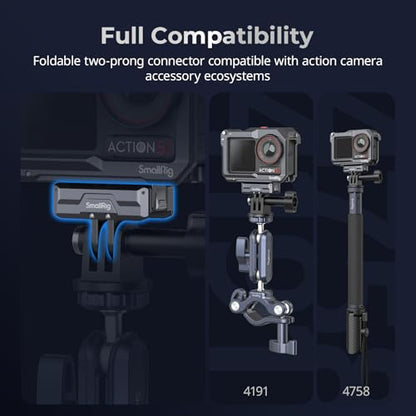 SMALLRIG Magnetic Mount Adapter for DJI Action 5/4/3/Osmo 360-3662B - style: 2-Prong Mount-Aluminum