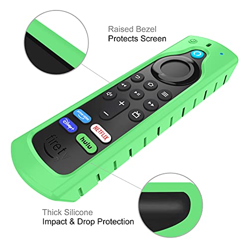 CaseBot Silicone Case for Alexa Voice Remote (2nd & 3rd Generation) - color: Green Glow in the Dark