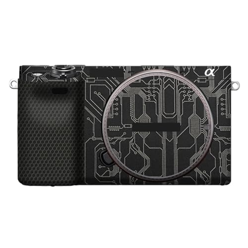 Camera Cover Skin Sticker for Sony A6400 A6300 Camera Protector Film Skin Anti-Scratch Protective Decoration and Wear Resistance(Circuit Titanium) - color: Circuit Titanium