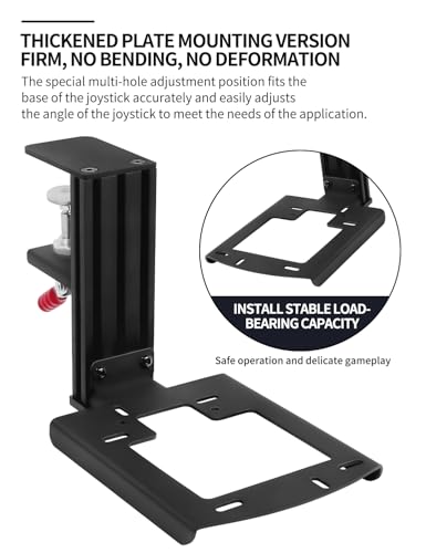 Metal Desk Mount for Flight Sim Stick Compatible with Thrustmaster SimTask Farmstick, T-Flight Hotas One, T-Flight Hotas X, T16000M FCS, TCA Sidestick, Quick Release/ Sturdy Clamp/ Height Adjustable