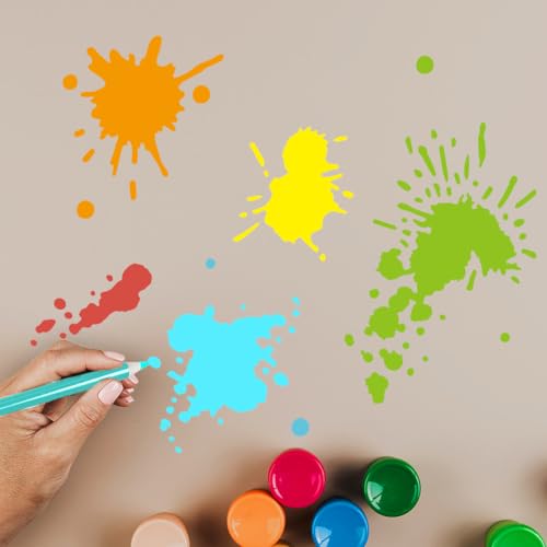 Splatter Ink Art Stencil for Painting 11.8" x 11.8" Reusable - style: Splatter