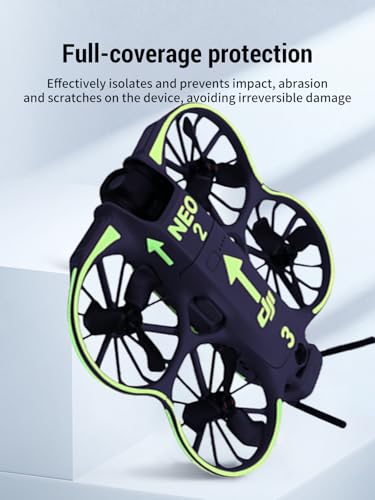 for DJI Neo 2 Glow in The Dark Drone Skin Sticker, Scratch-Resistant Waterproof Luminous Night Flying Decals, Cool Neon Protective Drone Stickers, DJI Neo 2 Accessories, Light Green