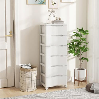 LOKO 7-Drawer Plastic Rolling Storage Cart (16"x13"x45") - size: 16”x13"x45” (7 Drawers)
