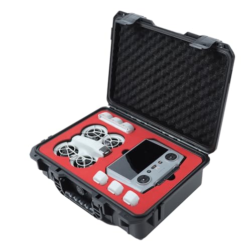Travel Hard Case for DJI Neo Fly More Combo | Holds Up to 7 Batteries, Fits Drone, DJI RC 2 / RC-N3 / N2 Remote Controller, Charging Hub & Accessories | IP67 Waterproof, Shockproof, Dustproof