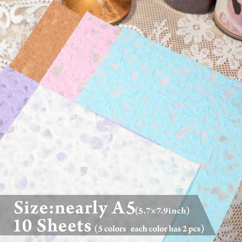 Colorful Textured Art Fabric(embossed paper, Close to A5 size) - color: embossed paper