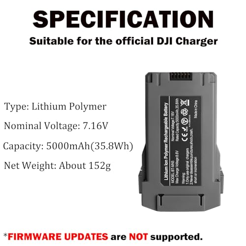 2 Pack Intelligent Flight Battery Plus for DJI Mini 5 Pro 5000mAh-7.16V Max.52 Mins Extended Fly Time for DJI BWXNN5-4680-7.16 Replacement - color: 2 Pack