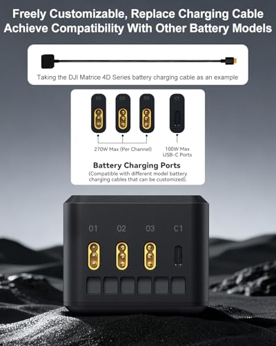 LKTOP 300W Matrice 4D/4TD(Dock3) Parallel Charging Hub