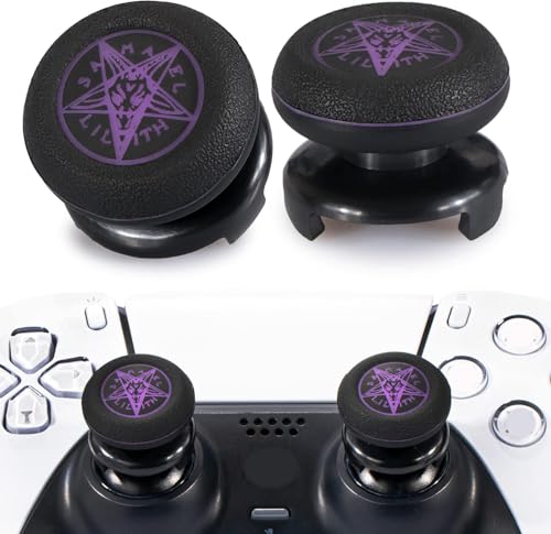 FPS Thumbstick Extender & Printing Rubber Silicone Grip Cover 2 Sets for PS5 & PS4 Controller (Demon Summon) - color: 8
