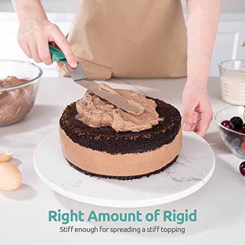 U-Taste Offset Icing Spatula Set, Cake Frosting Spreader, 6/8/10in,Aqua Sky - color: Teal/Aqua Sky (6", 8", 10")