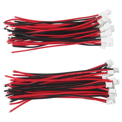 40pcs JST-PH 2.0 Male and Female Connector Cable Compatible with Battery JJRC H36 H67 Blade Inductrix E010 E013