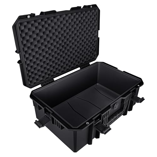 Eylar 21.6" Intact Series Carry-On Hard Camera Case, Lightweight and Durable Stacker Design with Foam (Black) - color: Black