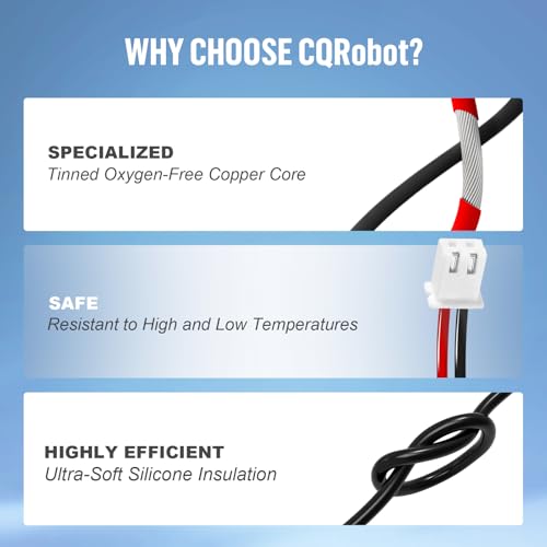 CQRobot XH2.54 SMD 2-Pin Wire-to-Board Silicone Female Connector Cable Kit - size: 2P, style: XH-SMD Cable