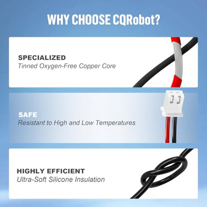 CQRobot XH2.54 SMD 2-Pin Wire-to-Board Silicone Female Connector Cable Kit - size: 2P, style: XH-SMD Cable