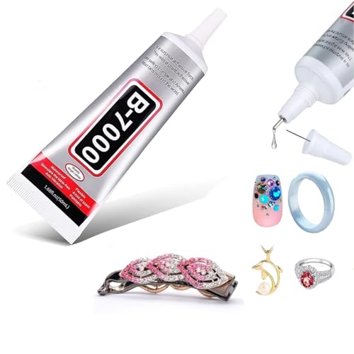 B7000 Super Glue,Multi Functional Glue Transparent Paste Adhesive Multi-Function Repair Glues Suitable for Phone Jewelry Glass Wood Metal Fabric (50ml-1pcs) - color: 50ml-1pcs