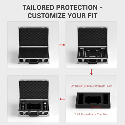 Phenyx Pro Medium Storage Case with Customizable Pre-Diced Foam PCSE-M - size: Medium (44.5*12.5*35cm)