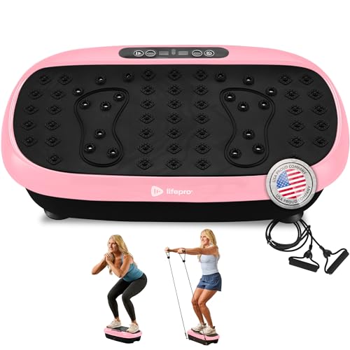 Lifepro HexaPlate Lite Compact Vibration Plate with Magnetic Acupoints - color: Pink
