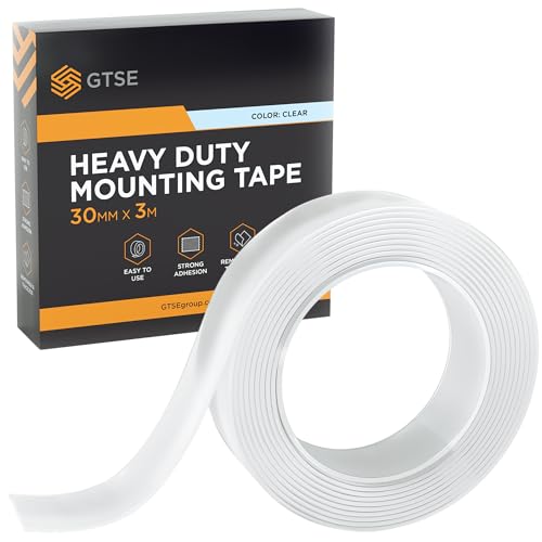 GTSE Double-Sided Mounting Tape, Clear Nano Tape, 1.18in x 9ft