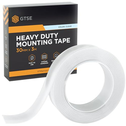 GTSE Double-Sided Mounting Tape, Clear Nano Tape, 1.18in x 9ft