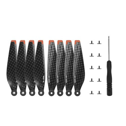 Carbon Fiber Propellers - Low Noise Paddle Wings for DJI Mini 3 Pro & Mini 4 Pro Drones, 8Pcs/Set with Screws & Tool