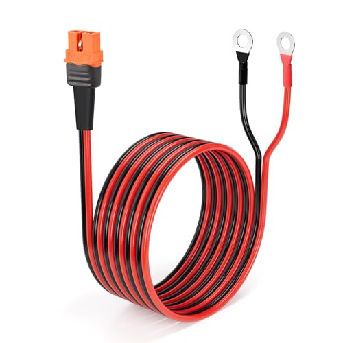 ELFCULB XT60i to O Ring Terminal Cable 10AWG 10FT for Power Stations - color: 10AWG, size: 10FT