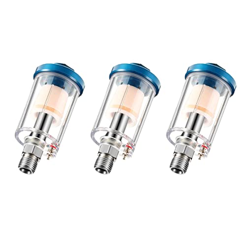 3 Pcs Water Oil Separator Mini In-Line Air Filter,Upgraded Filter