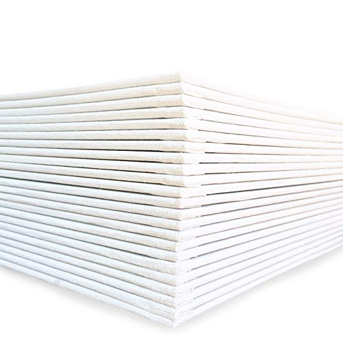 milo Canvas Flat Panel Boards for Painting, 11x14 inch, 24 Pack, White - size: 11"x14" Pack of 24
