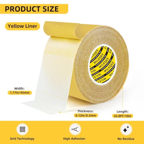 High Tack Double Sided Tape Heavy Duty Grid Mesh Magic,1.77" x 33FT - size: 1 Pack, 1.77" x 33FT