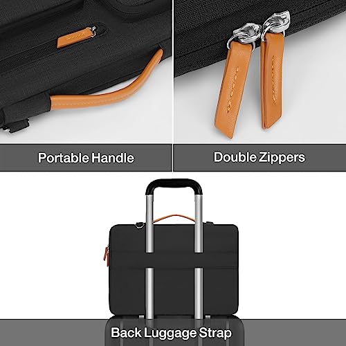 MOSISO 360 Protective Laptop Shoulder Bag, 15 inch Computer Bags - color: Black, size: 15 inch