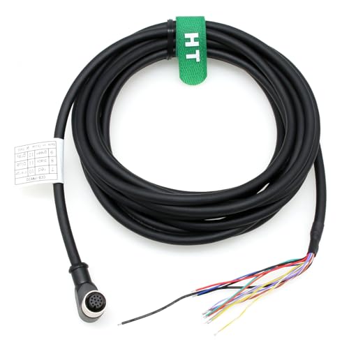 Cognex in-Sight 2000 Power IO Cable M12 A-Coded 12 Pin Female Right Angle to Flying Lead for Data Man Checker Microscan MicroHAWK V430 Actuator Sensor Encoder Barcode Reader 3m - color: Right-angle, size: 3 m